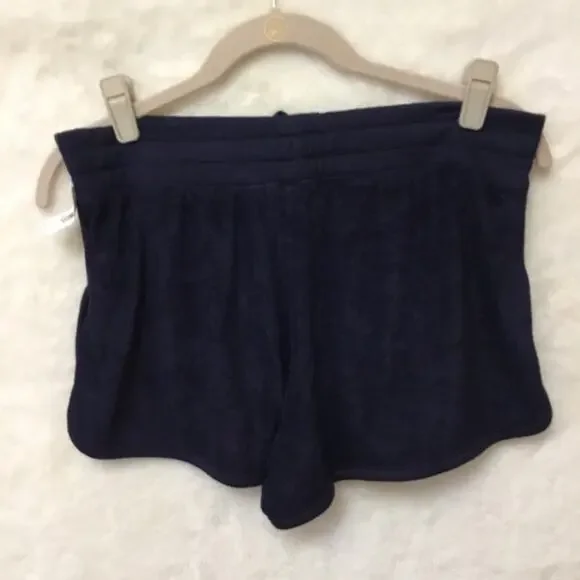 GAP Factory Navy Blue Reverse Terry Pajama Shorts - Picture 9 of 12